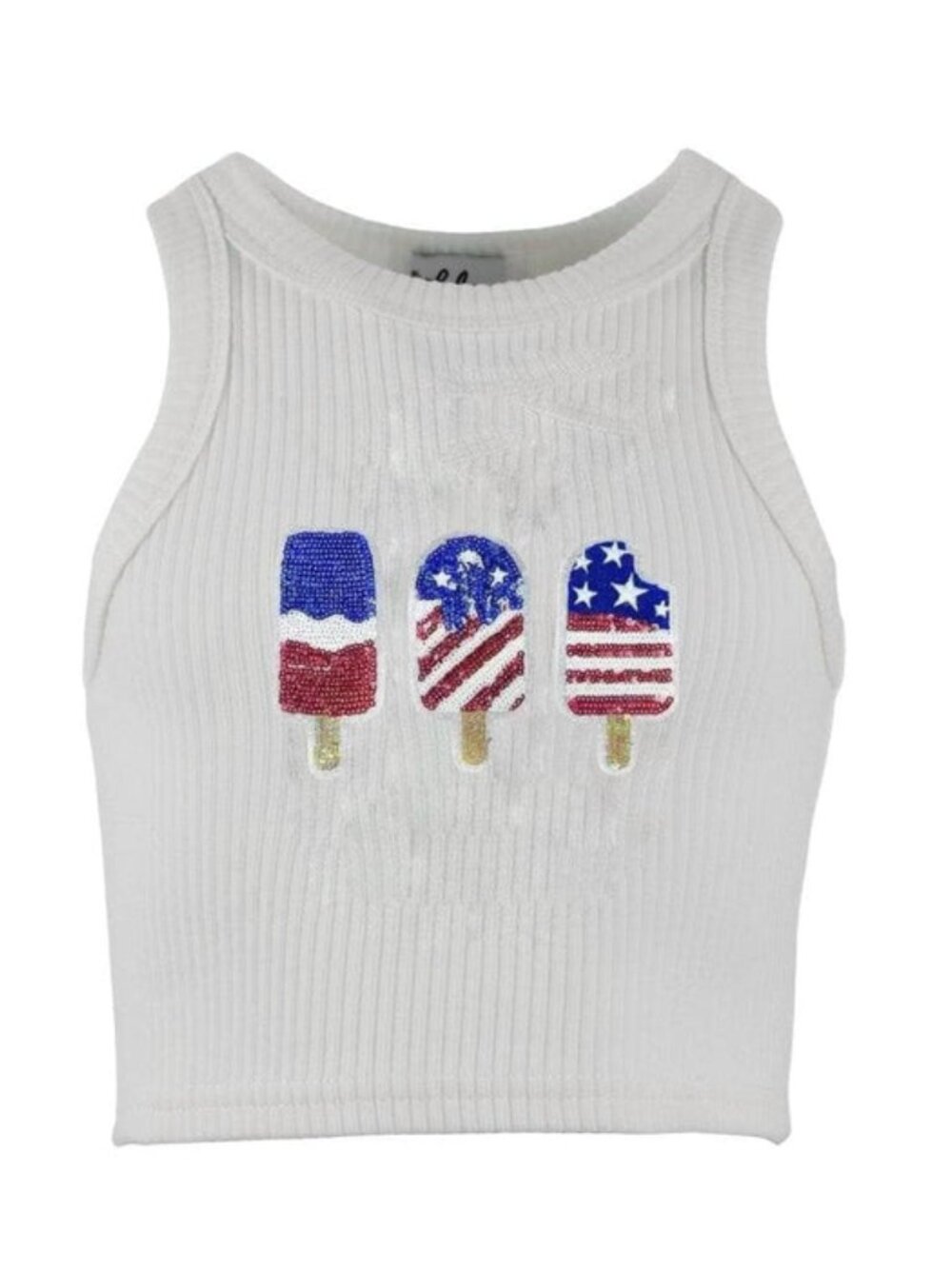 LOLA + THE BOYS NWT Icy Bomb Pop Tank Popsicle 4th of July Girls 12